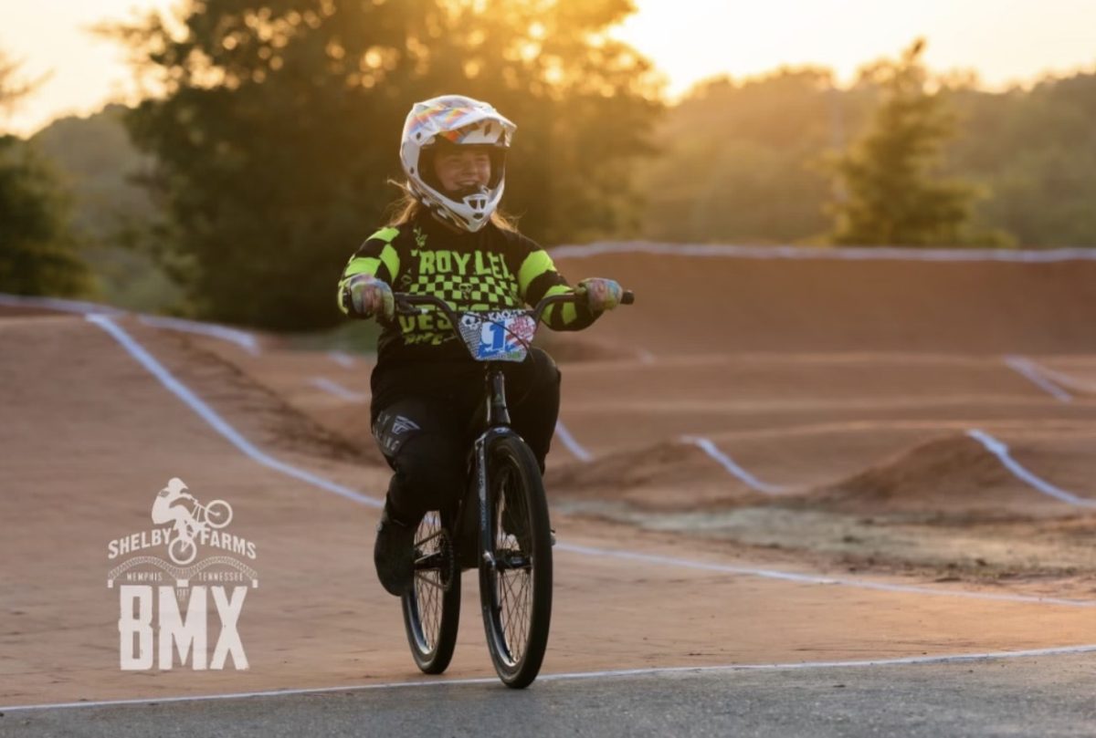 Powell+was+recognized+at+the+Tennessee+State+Qualifier+at+Shelby+Farms+BMX+this+summer.+She+shared+that+her+passion+for+this+sport+comes+from+competing+and+winning+in+races.+%0A