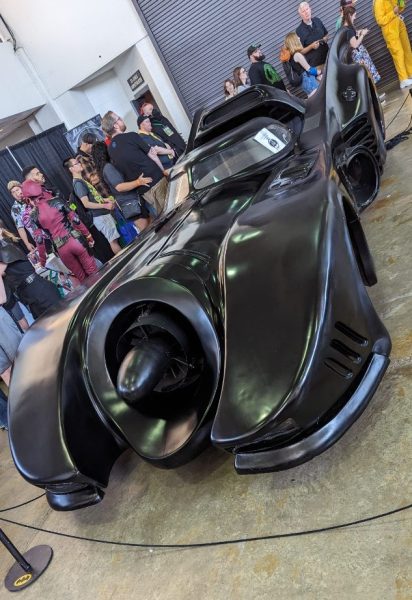 This accurately-sized model of the Bat-Mobile is displayed at the expo. The model caught the attention of many bypassers and brought the comic depictions to life.