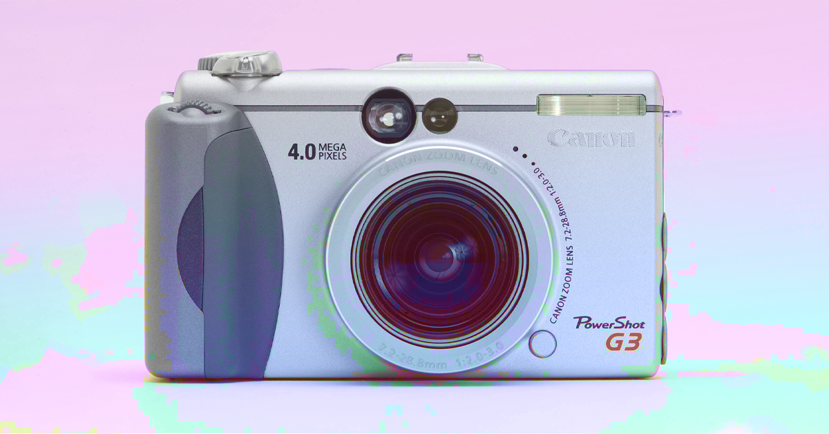 A digital camera is on display. With the increase in the trend, devices similar to this have become widespread once again.