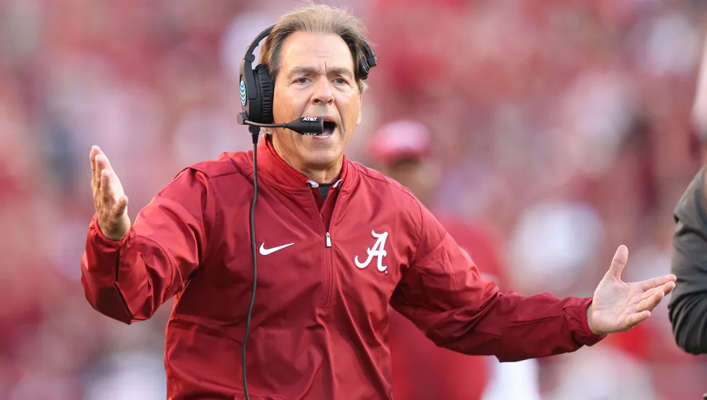 Former+Alabama+Crimson+Tide+coach+Nick+Saban+joined+the+team+as+head+coach+in+2007.+Since+then%2C+he+has+led+his+team+to+274+wins+and+seven+national+championships.