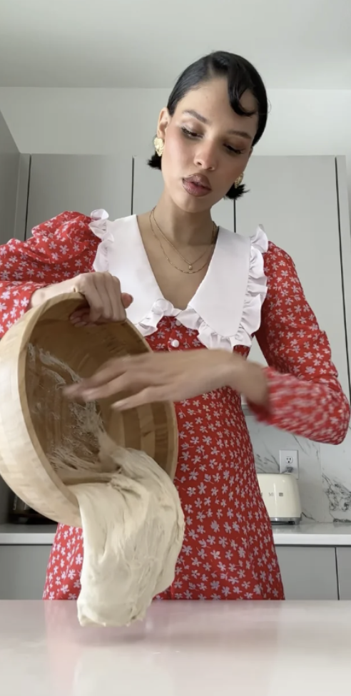 Nara Smith always creates all of her dough for her pastries from scratch. This process takes a few hours to finish creating her final meal