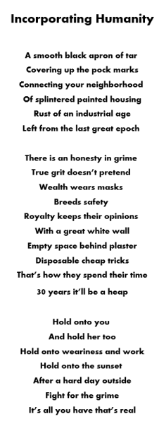 In this poem, Andrew Bell uses themes of class, wealth, and the degradation of material goods by time. Bell has usually written poetry ranging from 10 to 25 lines long, with this poem at 23 lines.