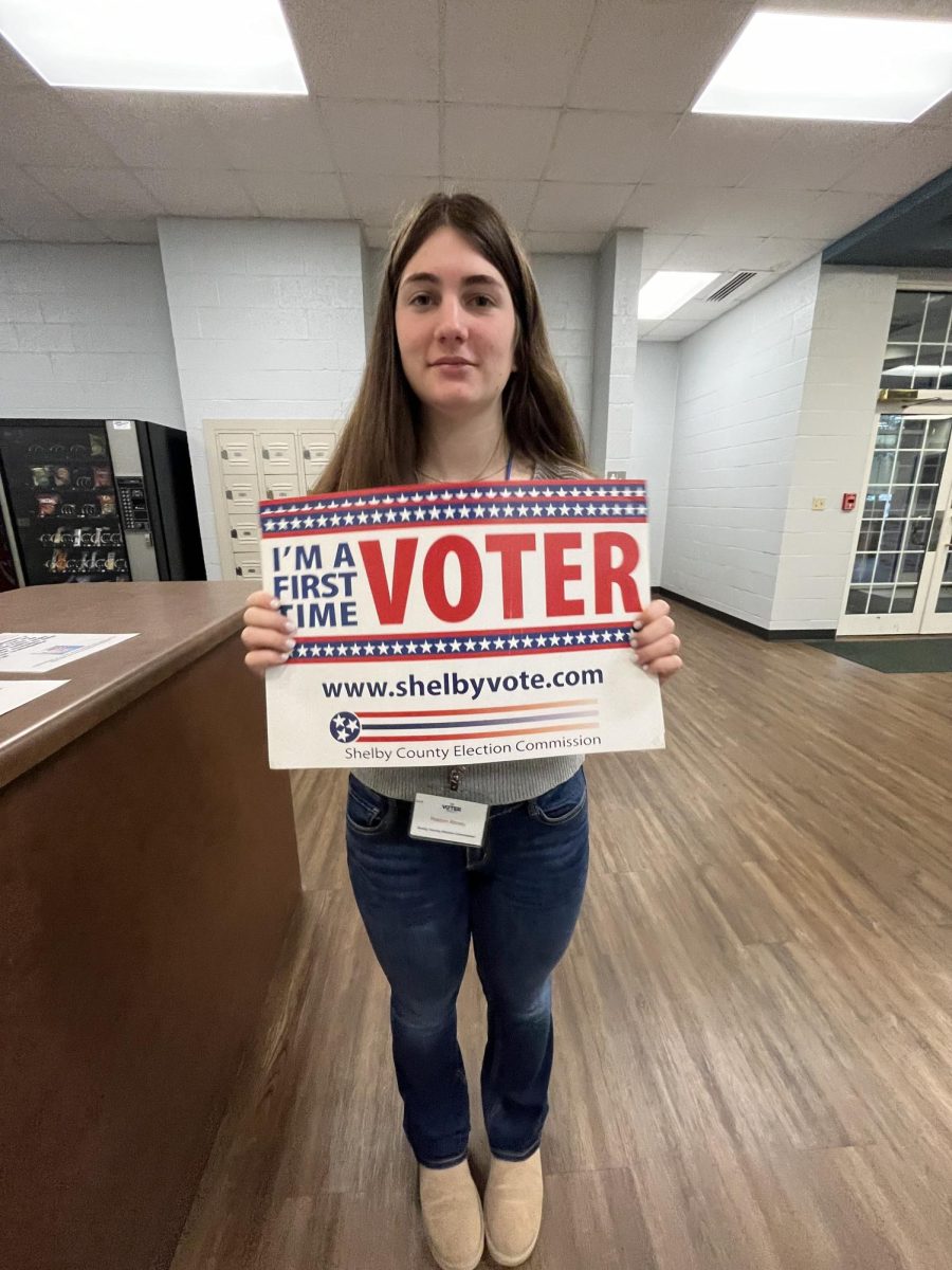 Paxson Abney (12) is a first-time voter and election poll worker for the 2024 presidential elections. Abney became a poll worker because she wanted to help with the election process.