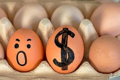 Egg prices have increased due to the bird flu, putting inflationary pressure on labor and prices.