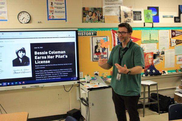 Tingley talks directly to students to address problems posed and explain more about topics presented in class. His teaching emphasizes body language and tone to keep the classroom engaged and moving.