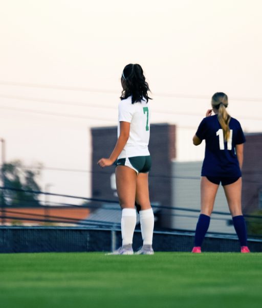Ella Choi (10) prepares to begin her soccer game. She suffered an ACL tear during her 8th grade soccer season.